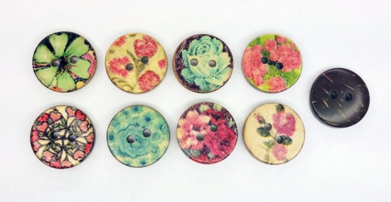 Preview: Knopf Plugs 12mm Paar 1,2cm Tunnels Plug Kokos